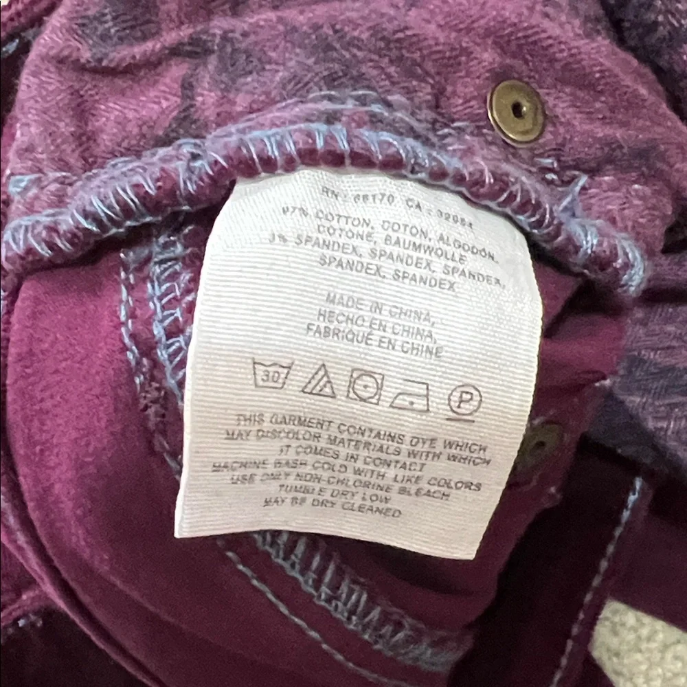 Pilcro Purple Corduroy Jeans - Picture 7 of 8